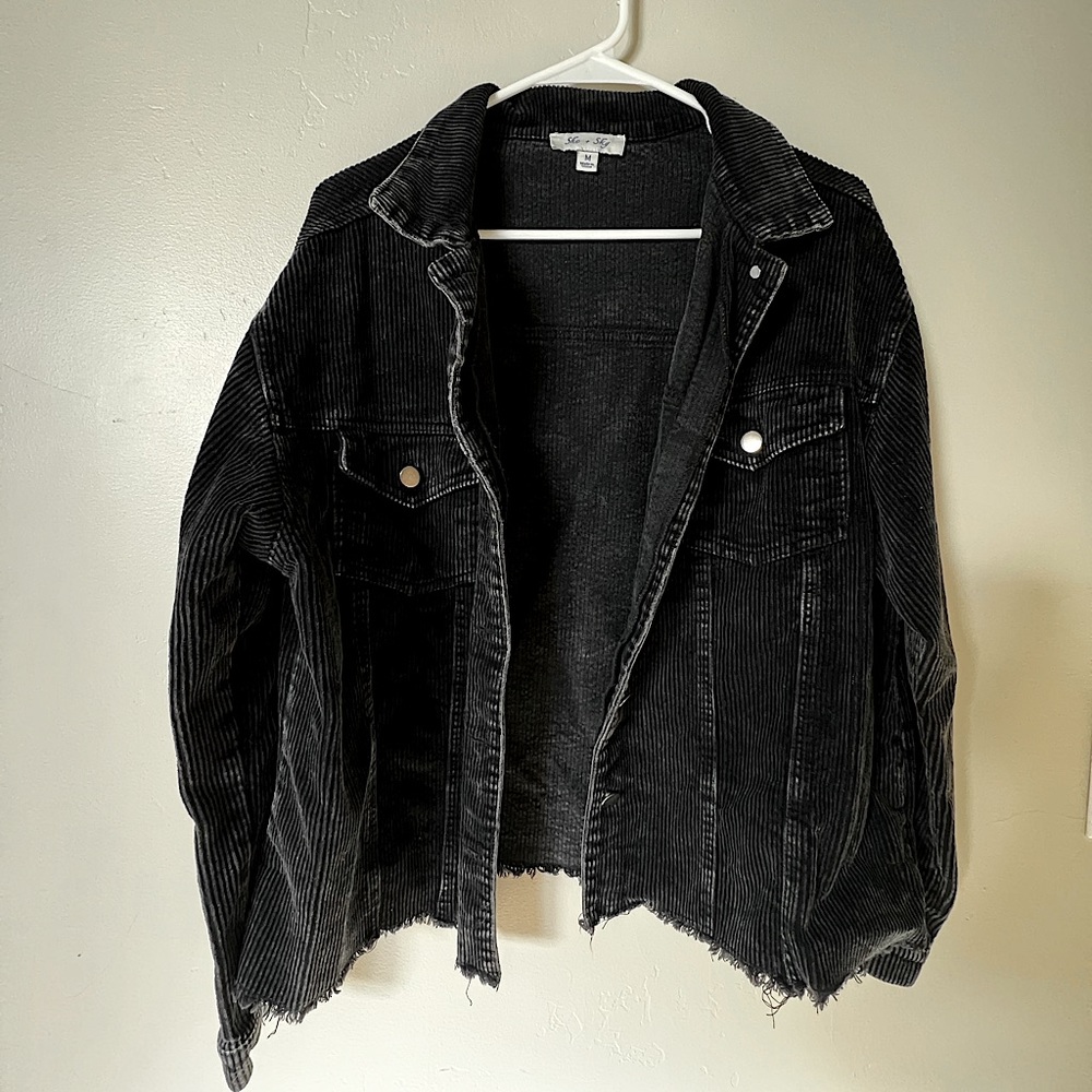 Light weight corduroy oversized jacket